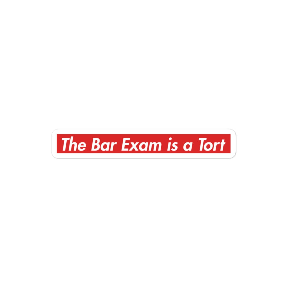 The Bar Exam is a Tort Sticker L Law School L Bar Exam L MBE L UBE - Etsy