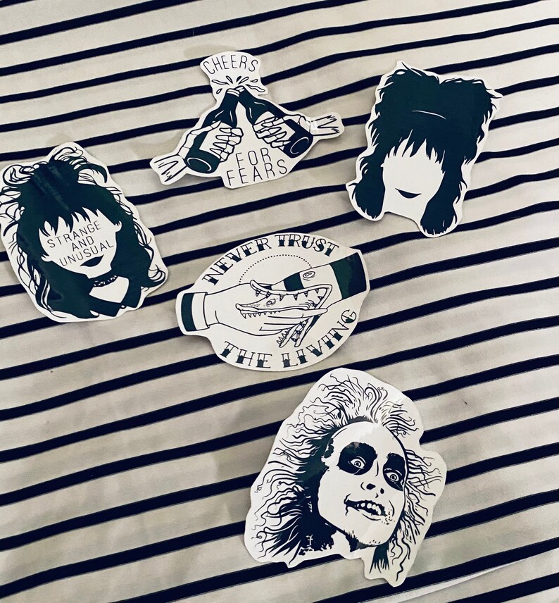 BEETLEJUICE Sticker Pack Tim Burton