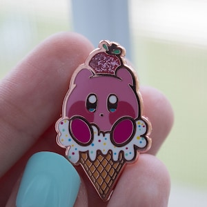 Kirby Ice Cream Enamel Pin