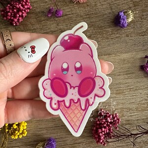 Kirby Ice Cream Stickers / Water Proof