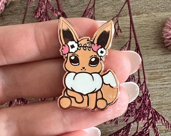 Flower Crown -  Eevee Enamel Pin