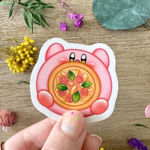 Kirby Pizza Stickers / Water Proof