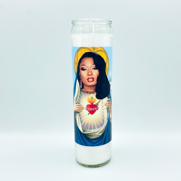 Saint Megan Thee Stallion Candle Label - Iconic Icons Collection