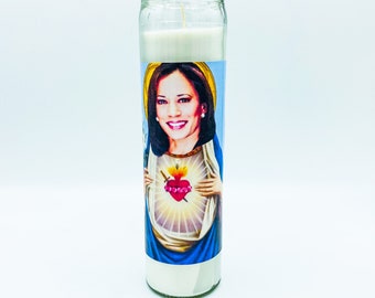 Saint Kamala Harris Prayer Candle Label - Iconic Icons