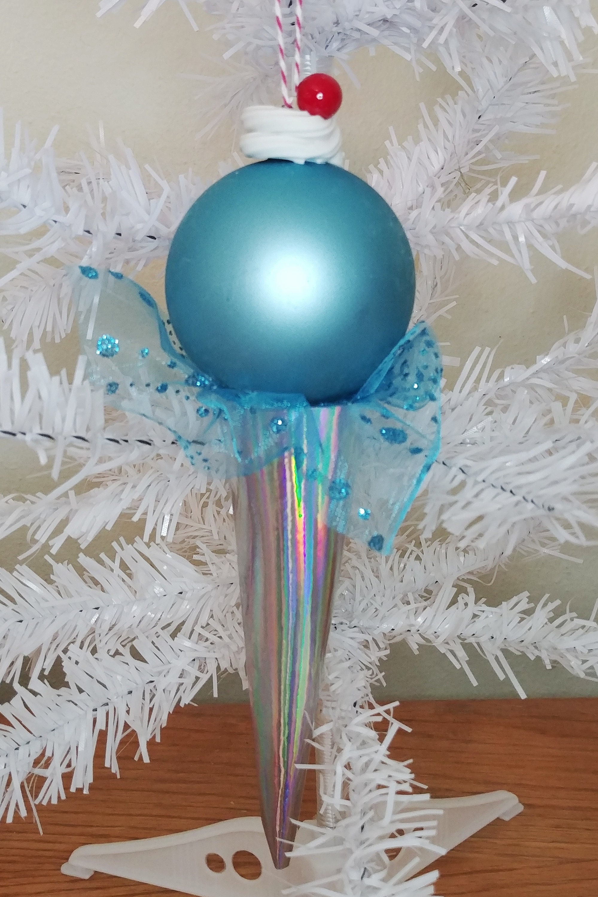 Ice cream cone ornament Christmas ornament ice cream Etsy