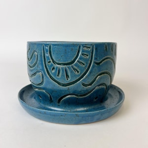Ceramic Indoor Planter | Blue