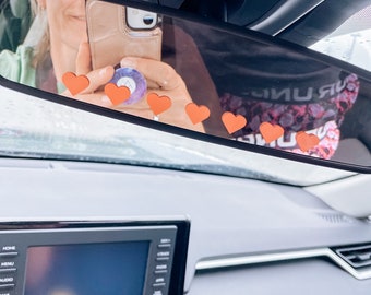 Pegatina de corazón para espejo retrovisor, pegatina de vinilo, pegatina de vinilo para coche, pegatina de corazones bonitos, pegatina para portátil