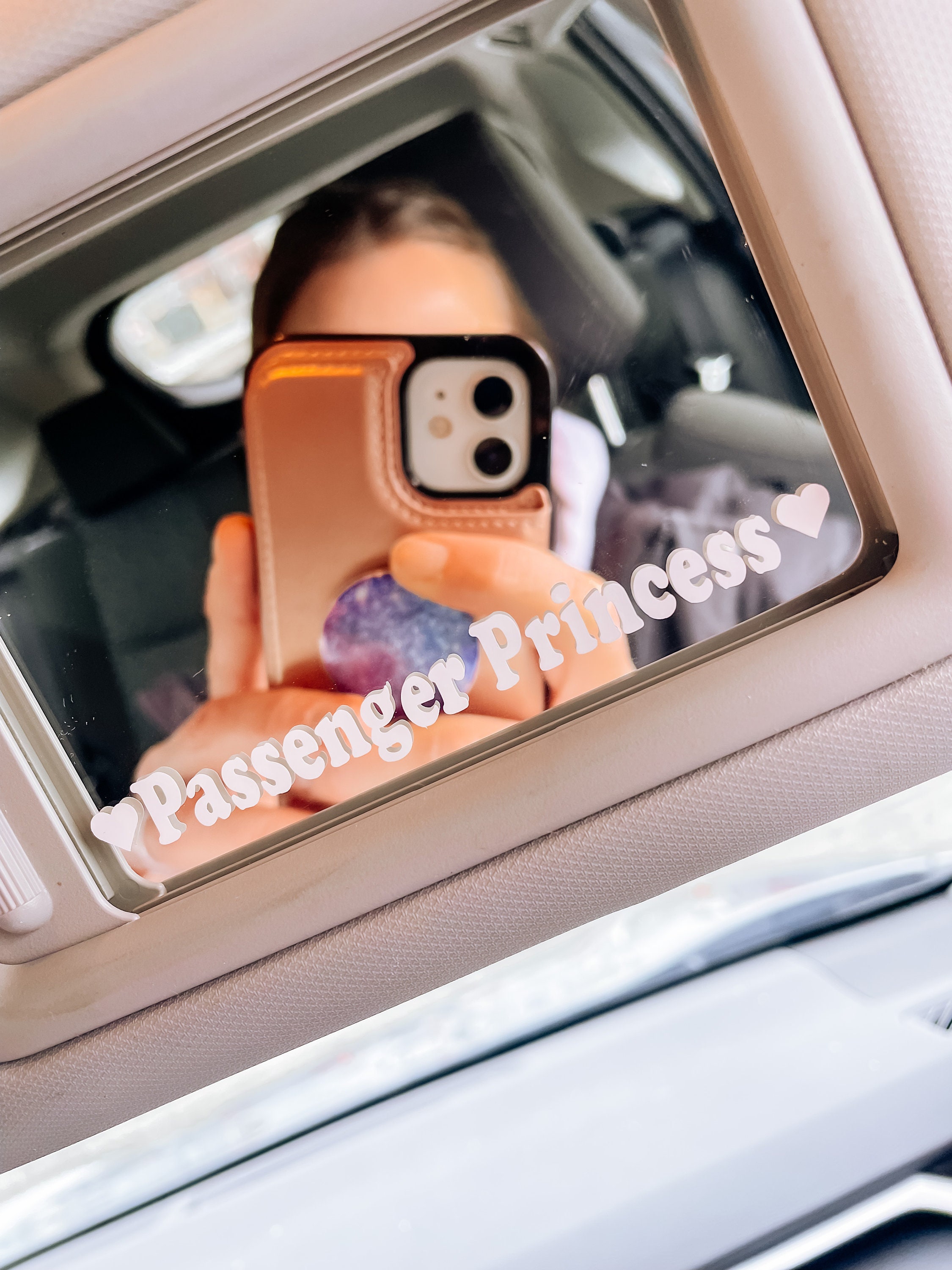Passenger Princess Car Mirror Decal, Rearview Mirror Decal, Trendy Car  Mirror Decal, Cute Car Accessory, Car Decal for Women, Mirror Decal 