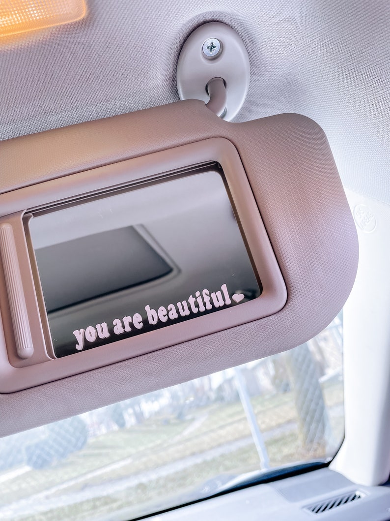You Are Beautiful Car Mirror Decal Rearview Mirror Sticker Etsy