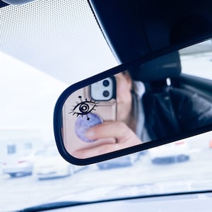 Evil Eye Car Mirror Decal: Trendy Car Accessory