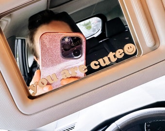 Usted es linda calcomanía del espejo del coche, pegatina del espejo retrovisor, calcomanía del coche de autoafirmación, pegatina del espejo del coche, calcomanía linda del coche, positividad