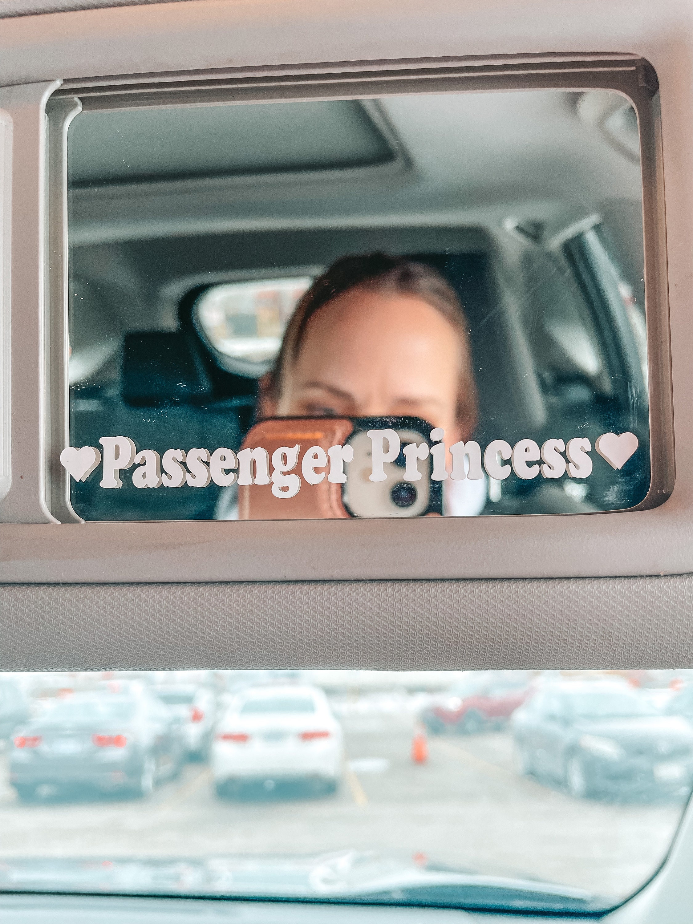 Passenger Princess Car Mirror Decal, Rearview Mirror Decal, Trendy Car  Mirror Decal, Cute Car Accessory, Car Decal for Women, Mirror Decal 
