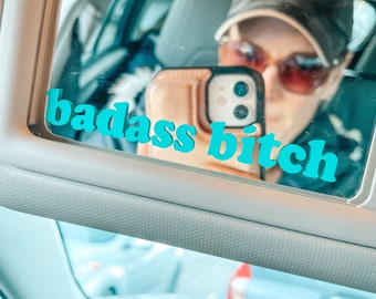 Pegatina para espejo retrovisor con diseño de chica mala, pegatina para espejo retrovisor, accesorio de coche moderno, pegatina para coche para mujeres, regalos para ella, regalo para tu mejor amiga, pegatina para coche