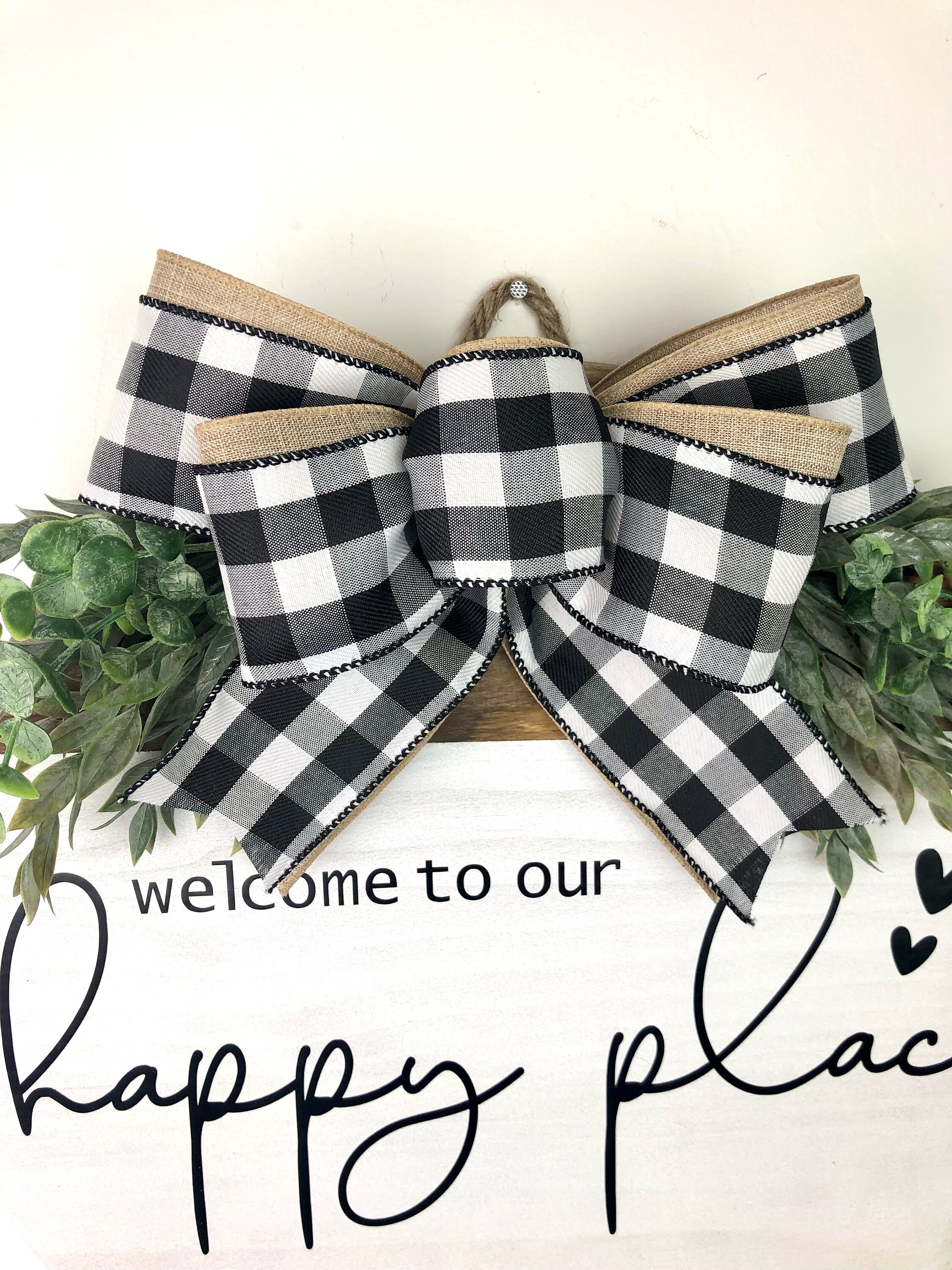 to Our Happy Place Door Hanger Wreath Door Decor Etsy