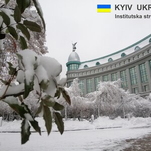 Ukraine Kyiv photos | Institutska street | Instant Download file | Design for printing stand with Ukraine