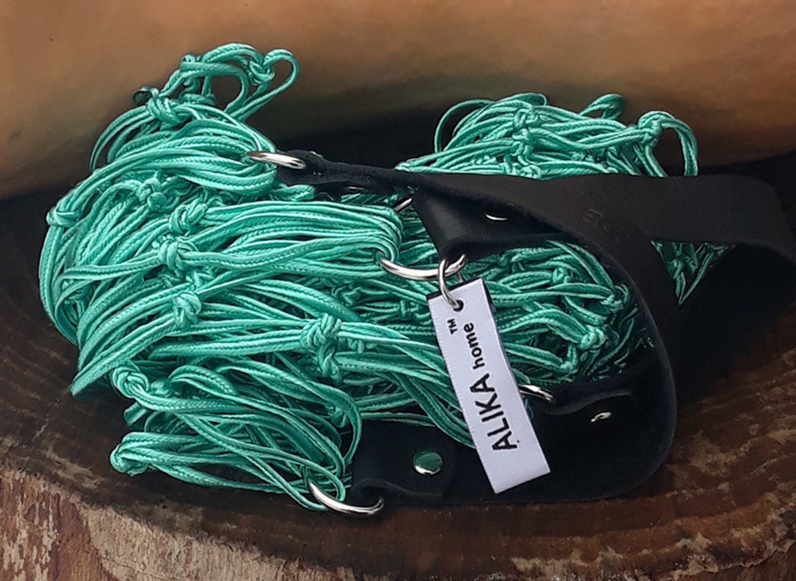 Cute bag with soft leather handles Mesh Market Bag Etsy