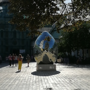 Diamond Easter Egg monument | Kyiv-Pechersk Lavra | Ukraine Kyiv photography | Support Ukraine | Downloadable art prints