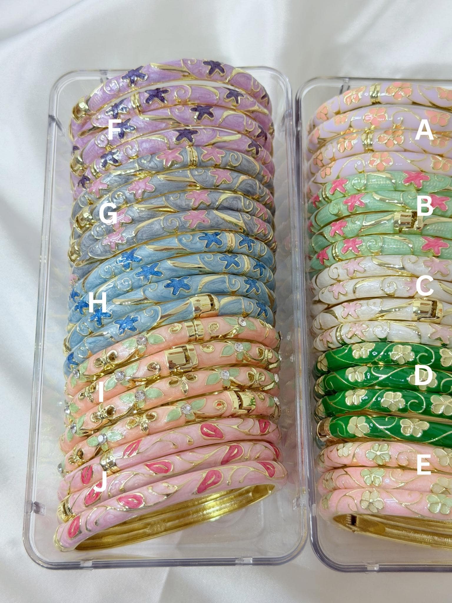 Spring Bangles Luxury Floral Enamel Bangles,vintage Bangle,boho Spring Jewelry ...