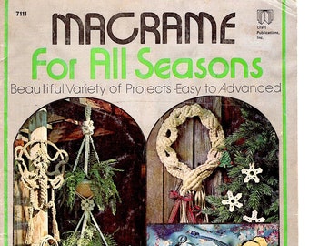 Macrame! How To Guide, Spring Summer Fall Winter Christmas, PDF Booklet of Designs, Digital Download, Printable PDF