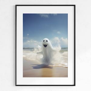Coastal Ghost Halloween Print: Beach Boos Digital Art (Digital Download)