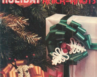 Vintage Macrame for Christmas How To Guide, Holiday Decor Gifts, PDF Booklet, Fiber Art Design, Digital Download, Printable PDF