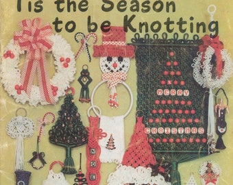 Vintage Macrame for Christmas How To Guide, Holiday Decor Gifts, PDF Booklet, Fiber Art Design, Digital Download, Printable PDF