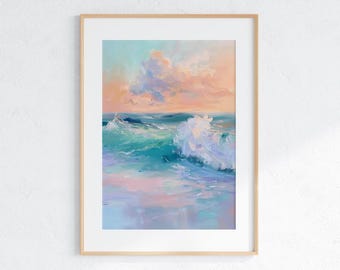 パステル　海 海の輝き パステル画 原画 パステル画 風景画 海 81UMBnEXRVL