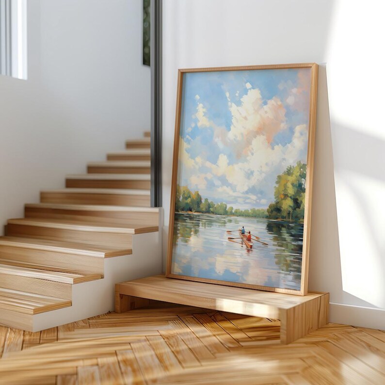 Lake House Wall Art | Impressionist Boat Painting Lakeside Decor | Lake House Gift Boating Art Print image 20