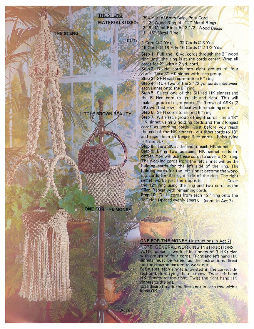 Livrets Anciens De Motifs Macramé – Années 1971 Et 1988, Parfaits Pour Les Passionnées De DIY !