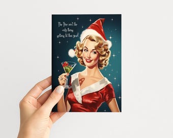 Funny Christmas Cards | Getting Lit Holiday Cards Pack of 10 | Humorous Xmas Card | Blank Cards with Envelopes | Adult Christmas Card