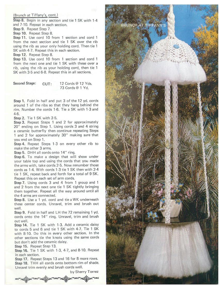 Brochure livre vintage motif macrame classique macrame à la