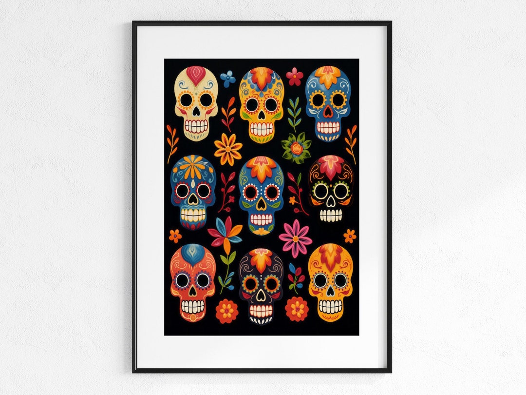 Sugar Skulls, Halloween, Day of the Dead, Dia De Los Muertos ...
