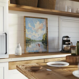 Lake House Wall Art | Impressionist Boat Painting Lakeside Decor | Lake House Gift Boating Art Print image 18