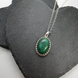 Chrysocolla Sterling Silver Necklace