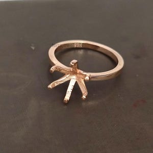 925 sterling silver round shape solitaire ring setting - engagement ring setting - wedding ring supplies - empty ring - round ring blanks