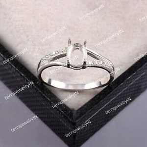 925 sterling silver cup findings , oval stone setting bezel cup ring , semi mount ring , back side open bezel cup ring,ring blank
