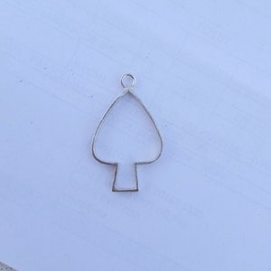 925 sterling zilveren spade speelkaart vorm open rug bezel blanks voor hars kunst en as of hout werken,