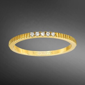 925  sterling silver lab diamond 5 stone half eternity band ring-engagement ring-wedding band-dainty stacking ring -Christmas gift for her