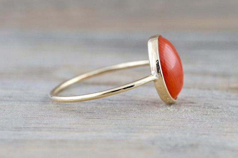 wedding ring valentine gift ring,unisex ring 925 sterling silvergoldrose gold ring Red Coral oval shape engagement promise ring