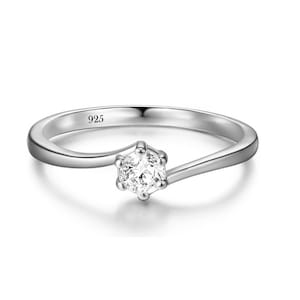 925 sterling silver solitaire lab diamond engagement ring , wedding ring, anniversary ring, lovely proposal gift for her , dainty ring