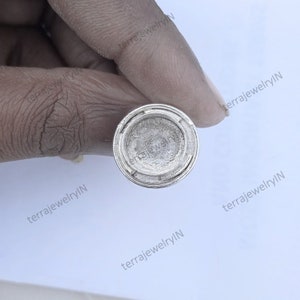 925 sterling silver unique designer ring bezel blank for round stone setting,Round shape bezel blanks,ring component, resin craft
