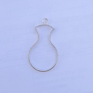 925 sterling silver electricity bulb shape open back bezel blanks for resin art and ash or wood works ,