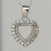 925 Sterling Silver Heart Shape Pendant Bezel Blank,pendant Cabochon ...