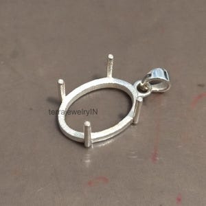 925 Sterling Silber Oval Form Anhänger Rohlinge für das Halten von ovalem Stein, Muttermilchstein Anhänger Fassung, ovale Rohlinge für Harz und Andenken