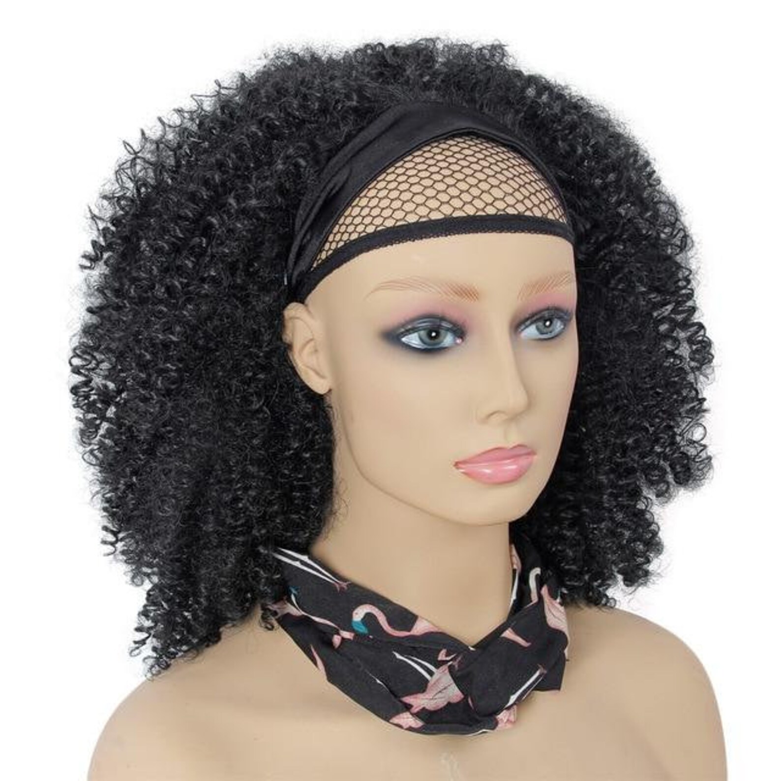 Curly Headband Wig for Black Women Kinky Curly Front Wigs Etsy