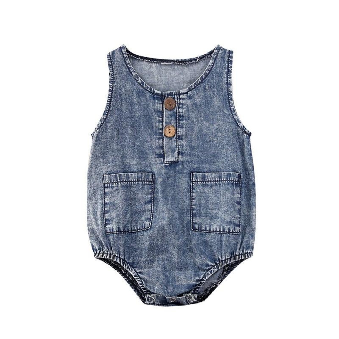Baby Summer Denim Rompers Toddler Newborn Baby Boys Girls Etsy