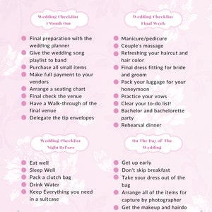 Download 5 Gorgeous Wedding Checklists for your special day