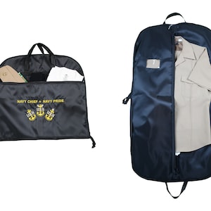 US Navy Chief Navy Pride Garment Bag CPO Embroidered Logo Promotion Pinning Gift Uniform Storage