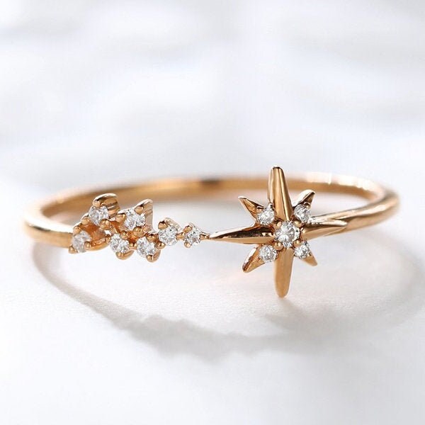 Star Engagement Ring - Etsy