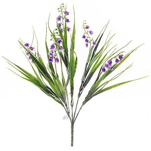 Beautiful Plastic Bluebell Bush Purple And WhiteUse Indoor & Outdoor 37CM 